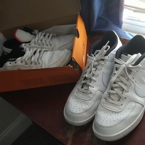 Multi Color Lows and White Air Forces with Black Interior